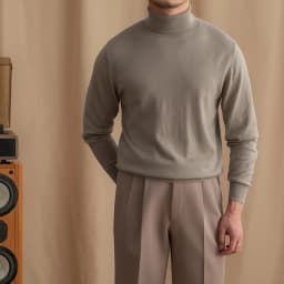Mr. Deer San British Commuter Daily 30% Wool High Neck Slim Fit Sweater All-match Warm Base Sweater for Men