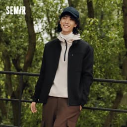 Semir Men Jacket Triple Layer Hooded Multifunction Outdoor Utility Layer Waterproof Windproof Autumn Outerwear 2026