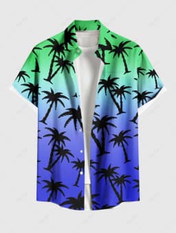 Summer Fashion Men's Hawaiian Shirt 3D Printing Short Sleeved Button Down Lapel Shirts Oversized Tops Casual Aloha Shirts