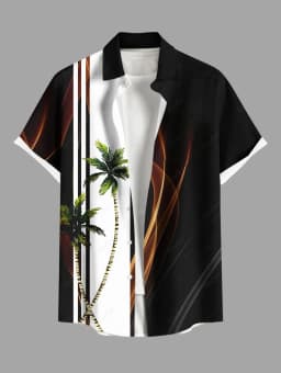 Summer Fashion Men's Hawaiian Shirt 3D Printing Short Sleeved Button Down Lapel Shirts Oversized Tops Casual Aloha Shirts