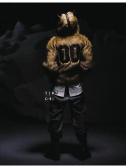 Mauroicardi Autumn Winter Cool Short Thick Warm dark Academia Emo Clothes Devil Faux Fur Coat Men with Hood Fluffy Jacket 2025