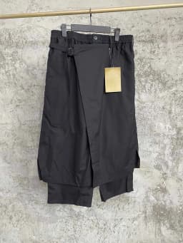TOP-YAMAMOTO double-layered deconstructed caprix pants, Wang Yibo's same style pure cotton capsule shorts for men
