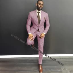 Classy Burgundy Wedding Mens Suits Slim Fit Bridegroom Tuxedos For Men Two Pieces Groomsmen Suit Formal Business Jackets
