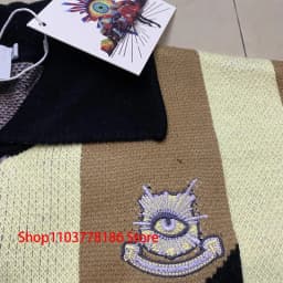 Streetwear Brand House of Errors Sweater Loose Casual Eye Jacquard Lapel Long Sleeve Men Women Knitwear Pullover