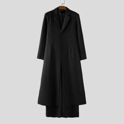 INCERUN Men Sets Solid Lapel Long Sleeve Blazer & Jumpsuits Pants Two Pieces Sets Streetwear Loose Fashion Casual Men's Suits