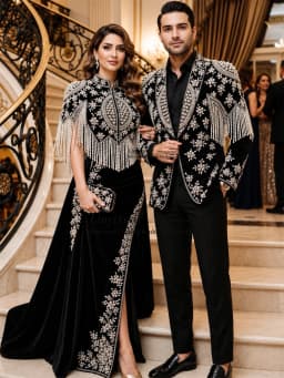 Sparkly Beaded Diamond Men Suits Customized Peak Lapel Groom Male Prom Blazers 2 Pieces Sets Wedding Party Tuxedos Costume Homme