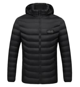New Men'S Winter Four Control 21 Zone Intelligent Heating And Warming Fashionable And Casual Hooded Cotton Coat (No Power Bank)