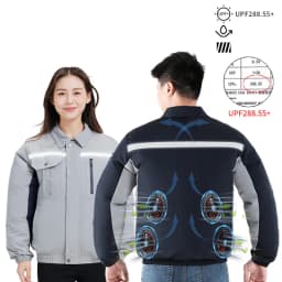 New Air Conditioning Clothes Fan Clothes Cooling Work Clothes Cooling Men'S Women'S Summer Sun Protection Clothes Outerwear