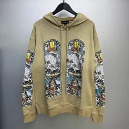 WHO DECIDES WAR Blue Cream Hoodie, Hot Drill Printing Wash Vintage Pullover for Men & Women, Premium Casual Sweatshirt