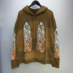 WHO DECIDES WAR Blue Cream Hoodie, Hot Drill Printing Wash Vintage Pullover for Men & Women, Premium Casual Sweatshirt