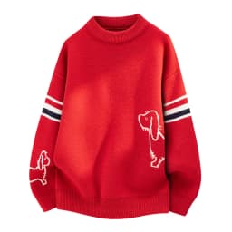 Best Seller Loose Man Long-Sleeved Knitwear Round Neck Striped Pattern Daily Commuting Winter New Trend Pullover Leisure Sweater