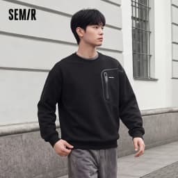 Semir Men Sweatshirt Moisture Wicking Quick Dry Crew Neck Outdoor Sport Utility Casual Autumn Pullover Daily Wear 2026