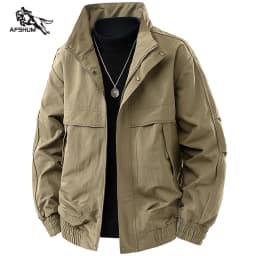 Jacket Men's Spring Autumn New Men Jacket Solid Color Jackets Casual Coat Men's Business Coats Size M-3XL 4XL 5XL