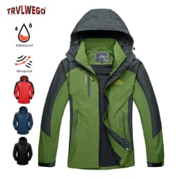 Men's Lightweight Waterproof Rain Jacket 5000mm Windbreaker Lined Casual Spring Autumn Fishing Hiking Outdoor Leisure Jacket
