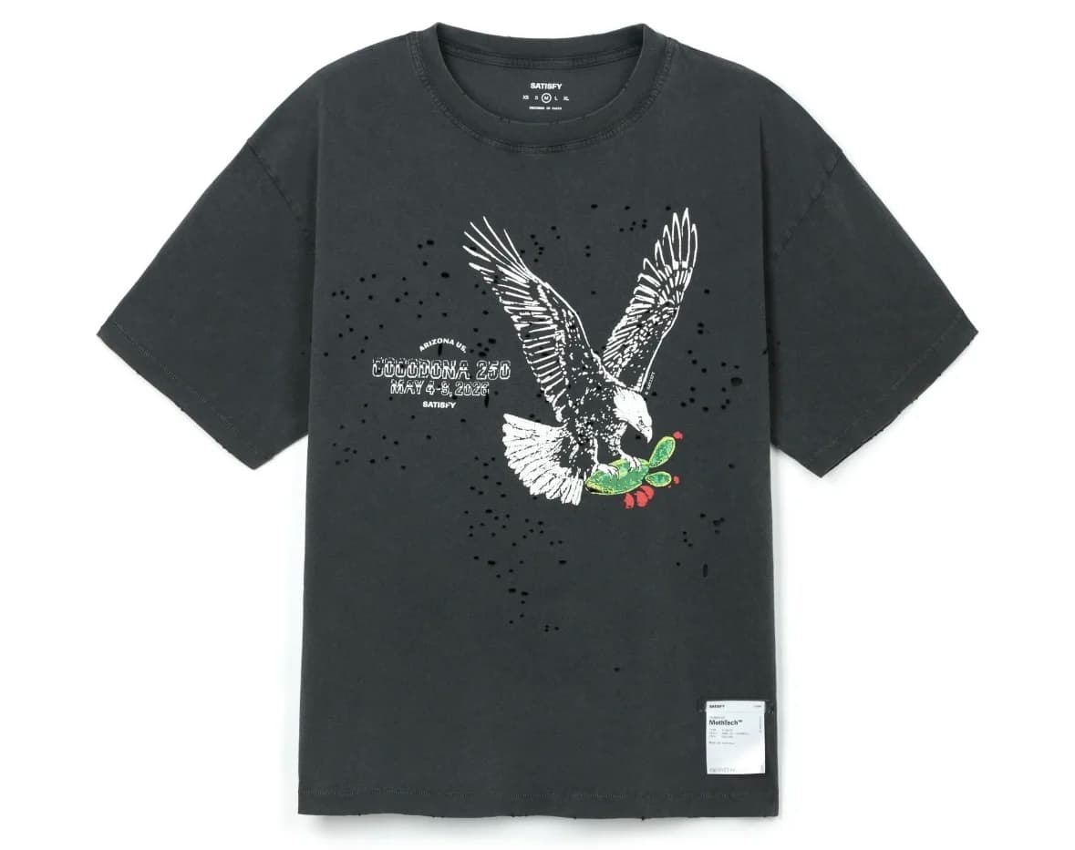 SATISFY MothTech Trail Running Limited Edition Distressed Short-Sleeve T-Shirt
