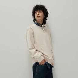 Semir Men Sweatshirt Suede Feel Print Crew Neck Knit Pullover Slight Loose Casual Style Autumn Top Daily Wear 2026