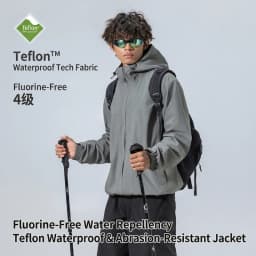 Unisex Waterproof Hooded Jacket – 4-Level Water Repellent, Windproof & Durable for Hiking, Trekking & Urban Commute