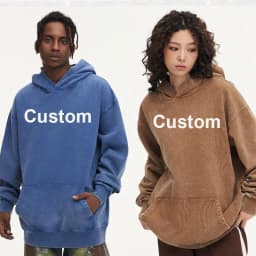 Custom LOGO Image 450GSM 100% Cotton Retro Heavyweight Sweatshirt for Men and Women Washed Vintage Oversize Loose