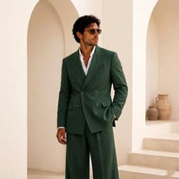 Men Suits Double Breasted with Wide Leg Pants Tuxedo Separates 3 Pieces Mix Match Custom Made Summer Wedding Banquet Groom Wear