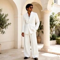 Men Suits Double Breasted with Wide Leg Pants Tuxedo Separates 3 Pieces Mix Match Custom Made Summer Wedding Banquet Groom Wear