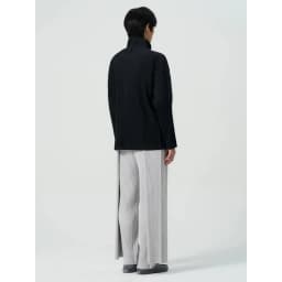Miyake Pleated Men's Zip Up Jacket Plisse Cardigan Two Way Zipper Oversized Loose Fit Japanese Streetwear Casual Outerwear