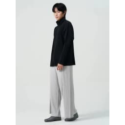 Miyake Pleated Men's Zip Up Jacket Plisse Cardigan Two Way Zipper Oversized Loose Fit Japanese Streetwear Casual Outerwear