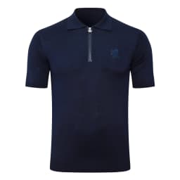 SIJITONGDA2026Men's early spring and summer new style men's half zipper pullover short sleeved knitted sweater POLO size M-5XL