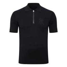 SIJITONGDA2026Men's early spring and summer new style men's half zipper pullover short sleeved knitted sweater POLO size M-5XL