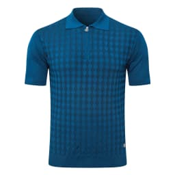 SIJITONGDA2026Men's early spring and summer new style men's half zipper pullover short sleeved knitted sweater POLO size M-5XL