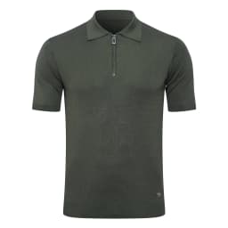 SIJITONGDA2026Men's early spring and summer new style men's half zipper pullover short sleeved knitted sweater POLO size M-5XL