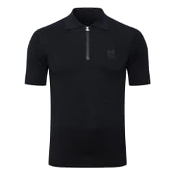 SIJITONGDA2026Men's early spring and summer new style men's half zipper pullover short sleeved knitted sweater POLO size M-5XL