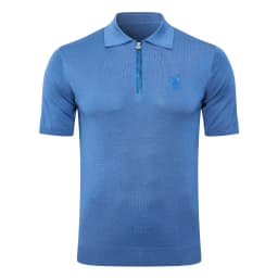 SIJITONGDA2026Men's early spring and summer new style men's half zipper pullover short sleeved knitted sweater POLO size M-5XL