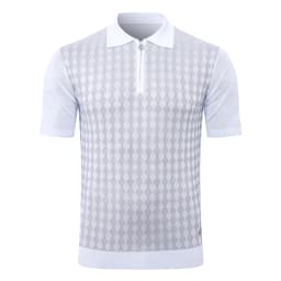 SIJITONGDA2026Men's early spring and summer new style men's half zipper pullover short sleeved knitted sweater POLO size M-5XL