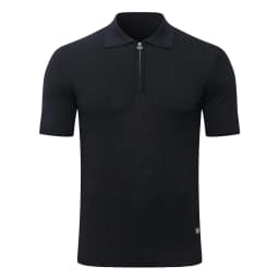 SIJITONGDA2026Men's early spring and summer new style men's half zipper pullover short sleeved knitted sweater POLO size M-5XL
