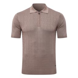 SIJITONGDA2026Men's early spring and summer new style men's half zipper pullover short sleeved knitted sweater POLO size M-5XL
