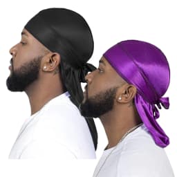 Unisex Long Silky Durag Long Tail Silky Scarf Muslim Doo Rag Pirate Hat Durag Chemo Caps Skull Hat Turban hair band Bandanas