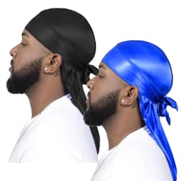 Unisex Long Silky Durag Long Tail Silky Scarf Muslim Doo Rag Pirate Hat Durag Chemo Caps Skull Hat Turban hair band Bandanas