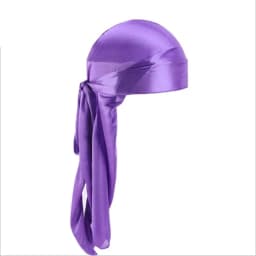 Unisex Long Silky Durag Long Tail Silky Scarf Muslim Doo Rag Pirate Hat Durag Chemo Caps Skull Hat Turban hair band Bandanas