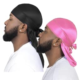 Unisex Long Silky Durag Long Tail Silky Scarf Muslim Doo Rag Pirate Hat Durag Chemo Caps Skull Hat Turban hair band Bandanas