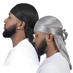 Unisex Long Silky Durag Long Tail Silky Scarf Muslim Doo Rag Pirate Hat Durag Chemo Caps Skull Hat Turban hair band Bandanas