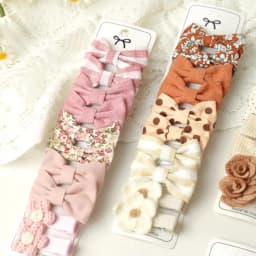 BABY BOWS 20Pcs/set Handmade Fabric Printed Barrette Boutique Mini Boutique Bangs Bow Hair Clip Ins Daisy Hairgripes