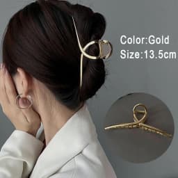 13.5cm Oversized Metal Claw Fashion Large Hollow Clip Hairpin Trendy Hairgrip Headwear For Girl Hair Accessories Gifts