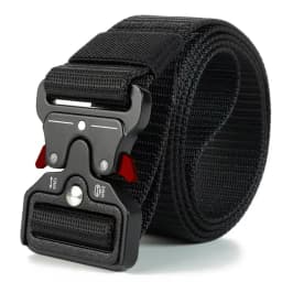 Red Ears Plastic Buckle Tactical Belt Men'S Multifunctional Military Fan Canvas Belt Outdoor Faux Nylon Training Waist Belt
