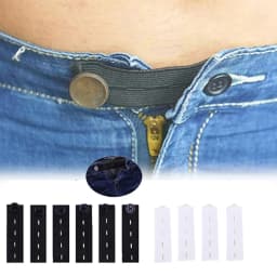 5pcs Pant Extender Belt Unisex Waist Band Tight Trousers Jeans Skirts Maternity Button Hooks Garment DIY Sewing Supplies NEW
