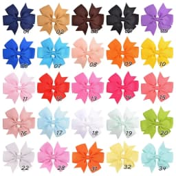 BABY BOWS 20/40/60PCS 2.3'' Grosgrain Ribbon Bows Hair Clips Set for Girl Random Color Bow Hairgripes Headwear Hair Accessories