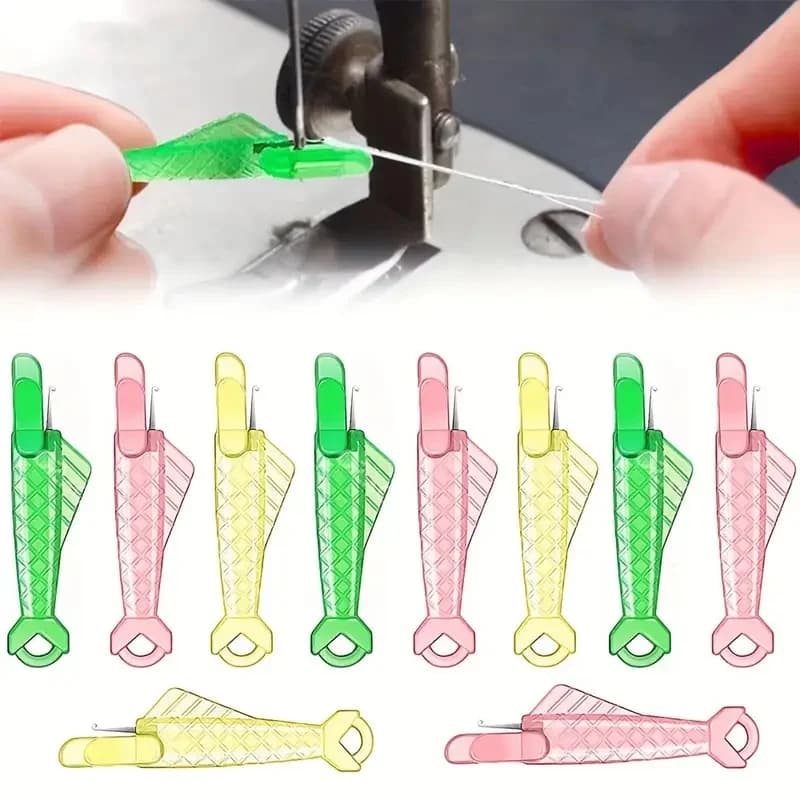 3/5pcs Mini Auto Needle Threader DIY Tool Home Hand Sewing Machine Device Thread Auto Needle Cross Stitch Sewing Accessories