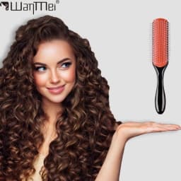 WANMEI Styling Curly Hair Brush for Natural Thick Curly Hair Travel Detangling Brush Comb for Women Men Defining Curls Hair