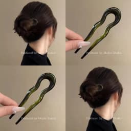 Elegant Acrylic U-shaped Hairpin for Women, Hairpin for Back of Head, Simple and Modern Hair Accessories
