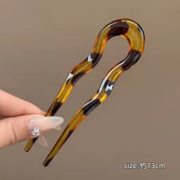 Elegant Acrylic U-shaped Hairpin for Women, Hairpin for Back of Head, Simple and Modern Hair Accessories