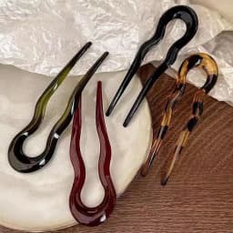 Elegant Acrylic U-shaped Hairpin for Women, Hairpin for Back of Head, Simple and Modern Hair Accessories